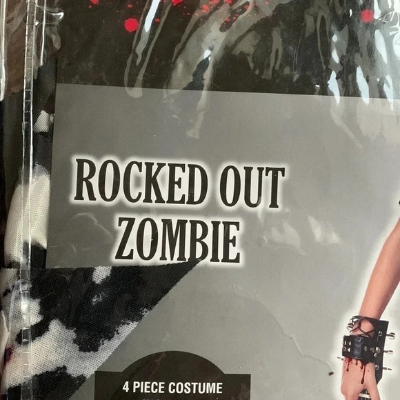 Rocked Out Zombie Halloween Costume Junior size Large - Picture 2 of 7